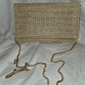 Reworked Into Crossbody Adding Chain To Authentic Dior Raffia GWP Pouch